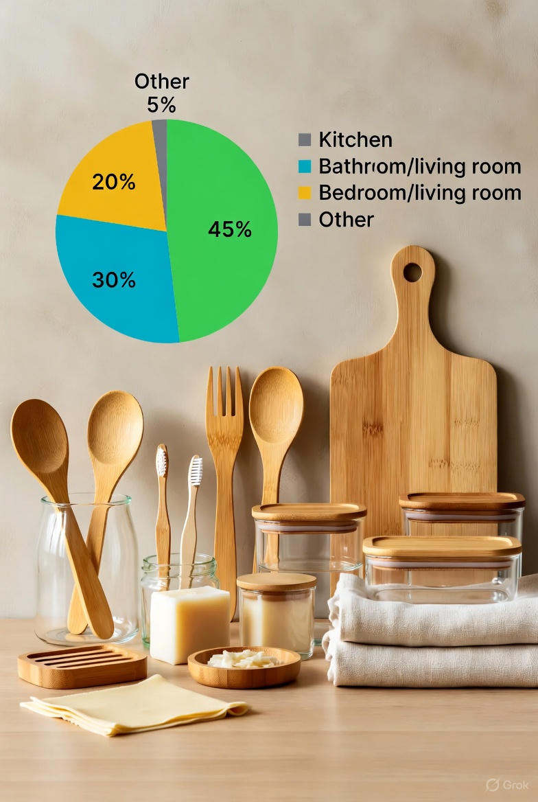 eco friendly products for home - Pie chartof trend changing